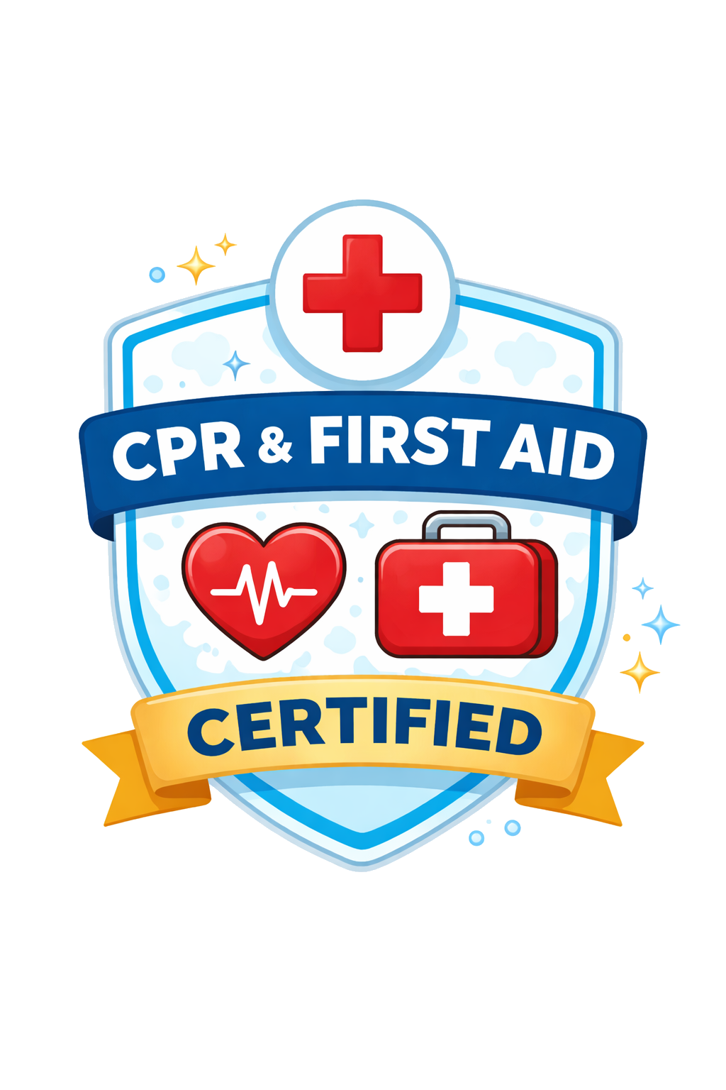 CPR and First Aid Certified badge